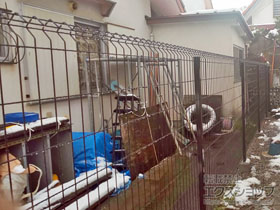 のフェンス・柵 イーネットフェンス1F型 高尺タイプ 自由柱タイプ 施工例