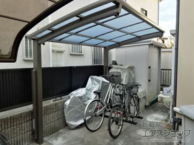 のサイクルポート・駐輪場 ネスカRミニ (ラウンドスタイル) 積雪〜20cm対応 施工例