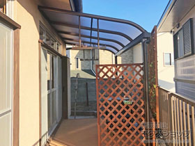 のテラス屋根 プレシオステラス R型 テラスタイプ 単体 積雪〜20cm対応 施工例