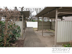 のサイクルポート・駐輪場 自転車置場 SP1GTB 連棟 腰板２段 施工例