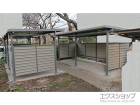 のサイクルポート・駐輪場 自転車置場 SP1GTB 連棟 腰板２段 施工例