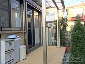 のテラス屋根 ヴェクターテラス F型 テラスタイプ 単体 積雪〜20cm対応 施工例