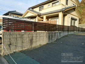 のフェンス・柵 モクアルフェンス 横板タイプ 自由柱施工 施工例