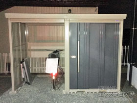 の物置・屋外倉庫 Mr.ストックマン プラスアルファ 一般型 3015×1590×2110（TP-3015） TP-3015-J 施工例
