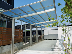 のカーポート エフルージュグラン 縦連棟　積雪〜20cm対応 施工例