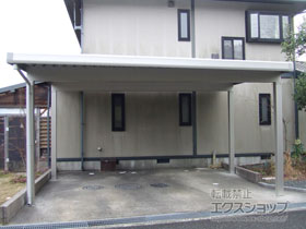 のカーポート ジーポートneo Aタイプ 2台用 角柱4本 積雪〜100cm対応 施工例