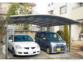 のカーポート ネスカR (ラウンドスタイル) ワイド 積雪〜20cm対応 施工例