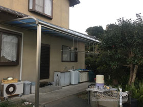 のテラス屋根 ヴェクターテラス R型 テラスタイプ 単体 積雪〜20cm対応 施工例