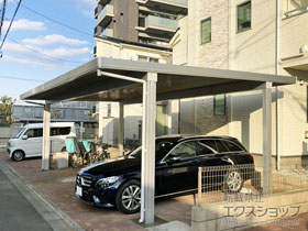 のカーポート テリオスポートIII 1500 3台用 角柱4本仕様 積雪〜50cm対応 施工例