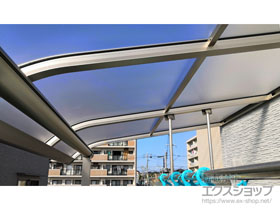 のバルコニー・ベランダ屋根 プレシオステラス R型 屋根タイプ 単体 積雪〜20cm対応 施工例