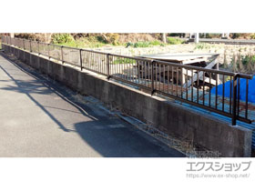 のフェンス・柵 ミエッタフェンス 防犯たて格子タイプ 自由柱施工 施工例