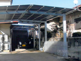 のカーポート ネスカF (フラットスタイル) 延長 積雪〜20cm対応 施工例