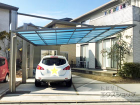 のカーポート ダブルフェース 積雪〜20cm対応※背面支持タイプ 施工例