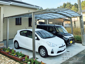 のカーポート ネスカR (ラウンドスタイル) ワイド 積雪〜20cm対応 施工例