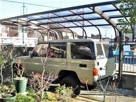 のカーポート テールポートシグマIII 耐風圧強度仕様 積雪〜30cm対応 施工例