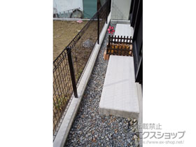 のフェンス・柵 メッシュフェンスG10-R 自由柱　 施工例