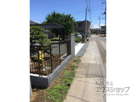 のフェンス・柵 ハイサモア フリーポールタイプ 施工例