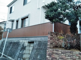 のフェンス・柵 シャトレナM2型 フリー支柱タイプ 施工例