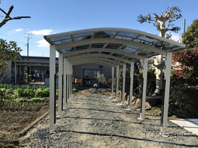 のカーポート レイナワンポートグラン50 縦連棟 積雪50cm対応 施工例