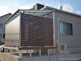 のフェンス・柵 ミエッタフェンス 防犯たて格子タイプ 自由柱施工 施工例