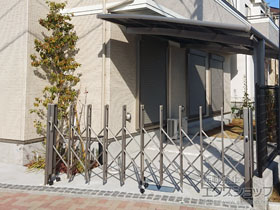 のカーゲート アルシャインII L型 Aタイプ ノンレール 片開き 330S 施工例