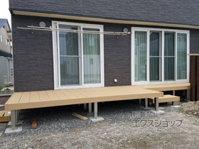 のウッドデッキ リウッドデッキ 200＋リウッド　ステップ2型 施工例