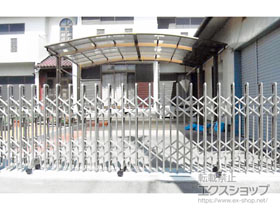 のカーゲート レイオス3型(ペットガード) センターガイドレール 片開き*51S 施工例