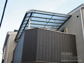 のバルコニー・ベランダ屋根 パワーアルファ RB型 屋根タイプ 単体 積雪〜30cm対応 施工例