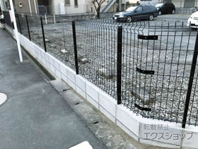 のフェンス・柵 メッシュフェンス G10-R 自由柱施工 施工例