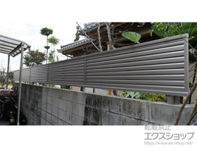 のフェンス・柵 ミエーネフェンス 目隠しルーバータイプ　自由柱施工 施工例