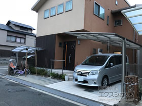 のサイクルポート・駐輪場 プレシオスポート ミニ 積雪〜20cm対応 施工例