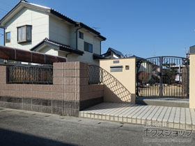 のフェンス・柵 キャスモア1型 フリー支柱タイプ 施工例