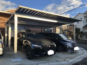 のカーポート エフルージュ ツイン100 積雪〜100cm対応 施工例