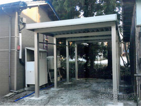 のカーポート ジーポートneo 角柱8本柱積雪〜200cm対応 施工例