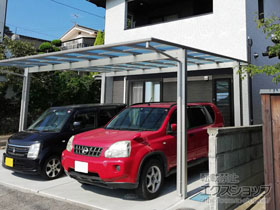 のカーポート エフルージュ ツイン 積雪〜20cm対応 施工例
