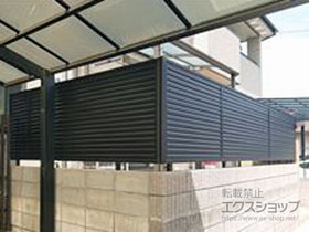 のフェンス・柵 ミエーネフェンス 目隠しルーバータイプ 自由柱施工 施工例