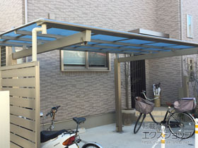 のカーポート ニューマイリッシュ 逆勾配 前下がり 積雪〜20cm対応 施工例