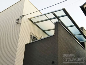 のバルコニー・ベランダ屋根 ヴェクターテラス F型 テラスタイプ 単体 積雪〜20cm対応【1階用転用】 施工例