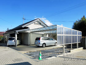 のカーポート エフルージュ トリプル 積雪〜20cm対応 施工例