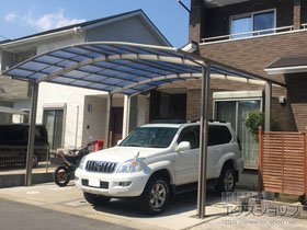 のカーポート ネスカR (ラウンドスタイル) ワイド 積雪〜20cm対応 施工例