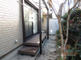 のテラス屋根 ヴェクターテラス R型 テラスタイプ 単体 積雪〜20cm対応 施工例