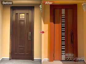 の玄関ドア リシェント玄関ドア3 断熱K4仕様 手動 片開き仕様(ランマ無)L G82型 施工例
