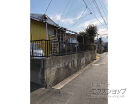 のフェンス・柵 ミエッタフェンス 防犯たて格子タイプ 自由柱施工 施工例