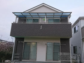 のバルコニー・ベランダ屋根 ヴェクターテラス F型 屋根タイプ 連棟 積雪〜20cm対応 施工例