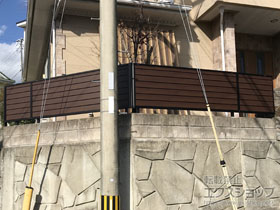 のフェンス・柵 モクアルフェンス 目隠しタイプ 自由柱施工 施工例