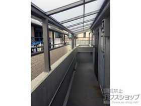 テラス屋根 パワーアルファ F型 テラスタイプ 連棟 積雪〜30cm対応 施工例