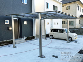 のカーポート ネスカF (フラットスタイル) ワイド 積雪〜20cm対応 施工例