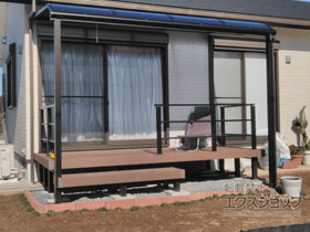 のテラス屋根 ヴェクターテラス R型 テラスタイプ 単体 積雪〜20cm対応 施工例