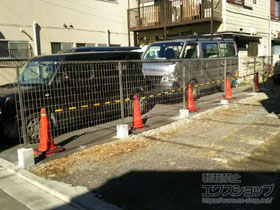 のフェンス・柵 イーネットフェンス1F型 自由柱タイプ 施工例