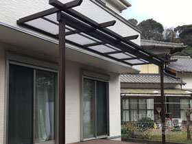 のテラス屋根 サザンテラス (パーゴラ仕様) テラスタイプ 単体 積雪〜20cm対応 施工例